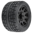 PRO1020610 pneus Menace HP BELTED Pro-Line 3.8 avec jantes Raid noires 17mm offrant stabilité haute vitesse et traction durable pour Monster Truck RC chez Univers RcLoisirs