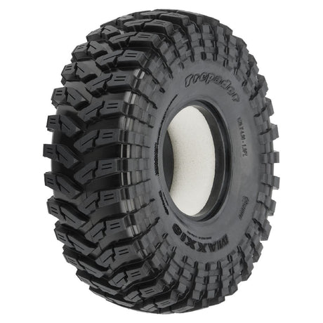 PRO1022714 paire de pneus Pro-Line Maxxis Trepador G8 1.9 pouces pour crawler 1/10. Composé G8 Soft haute adhérence, hauteur de 124 mm, flancs agressifs et inserts en mousse inclus.