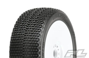 PRO906232 Pro-Line Buck Shot M3 Pneus Buggy 1/8 Montés Hex 17 mm Blanc (2) - Univers RcLoisirs