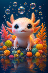 PRÉ-COMMANDE / Peinture diamant 5D - Haute Gamme - Axolotl - Univers RcLoisirs