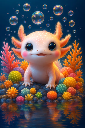PRÉ-COMMANDE / Peinture diamant 5D - Haute Gamme - Axolotl - Univers RcLoisirs
