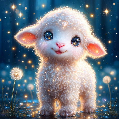 PRÉ-COMMANDE / Peinture diamant 5D - Haute Gamme - Bébé mouton - Univers RcLoisirs
