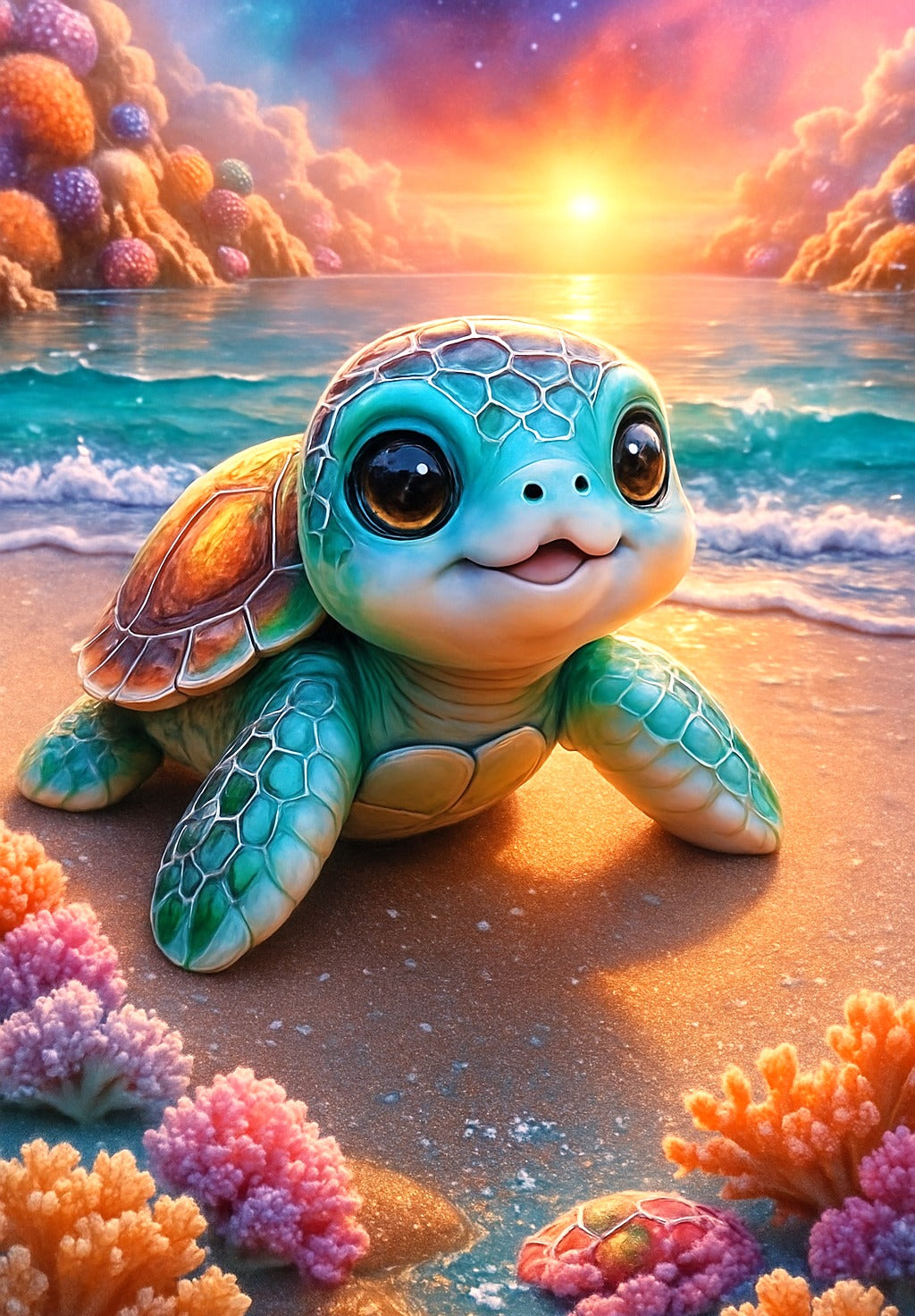 PRÉ-COMMANDE / Peinture diamant 5D - Haute Gamme - Bébé tortue