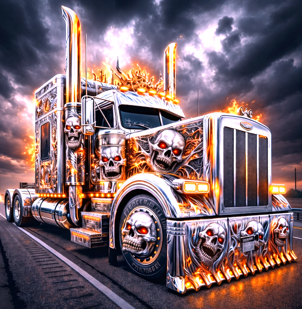 PRÉ-COMMANDE / Peinture diamant 5D - Haute Gamme - Camion crânes - Univers RcLoisirs
