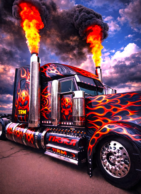 PRÉ-COMMANDE / Peinture diamant 5D - Haute Gamme - Camion flammes - Univers RcLoisirs
