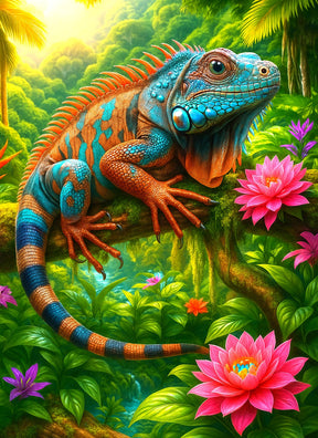 PRÉ-COMMANDE / Peinture diamant 5D - Haute Gamme - Iguane - Univers RcLoisirs