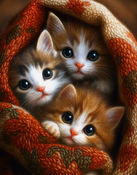 PRÉ-COMMANDE / Peinture diamant 5D - Haute Gamme - Pelotte de chatons - Univers RcLoisirs