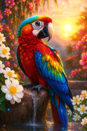 PRÉ-COMMANDE / Peinture diamant 5D - Haute Gamme - Perroquet - Univers RcLoisirs