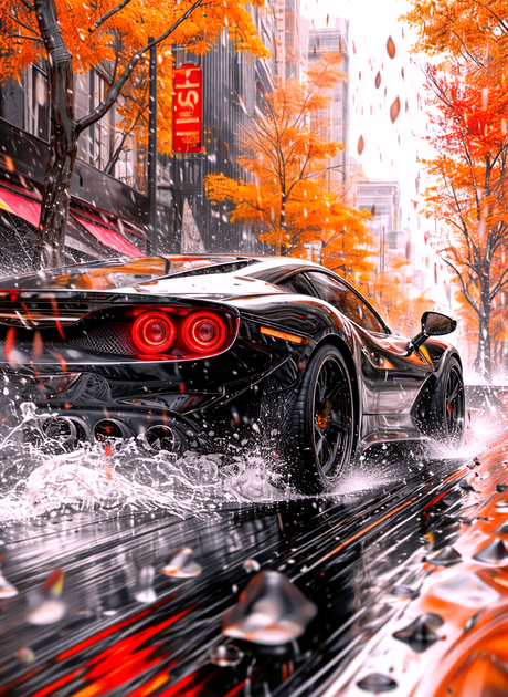 PRÉ-COMMANDE / Peinture diamant 5D - Haute Gamme - Voiture miroir noire - Univers RcLoisirs