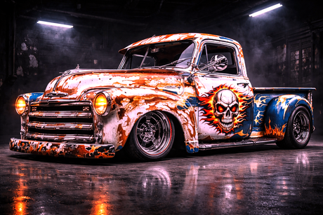 PRÉ-COMMANDE / Peinture diamant 5D - Haute Gamme - Voiture pickup rétro - Univers RcLoisirs