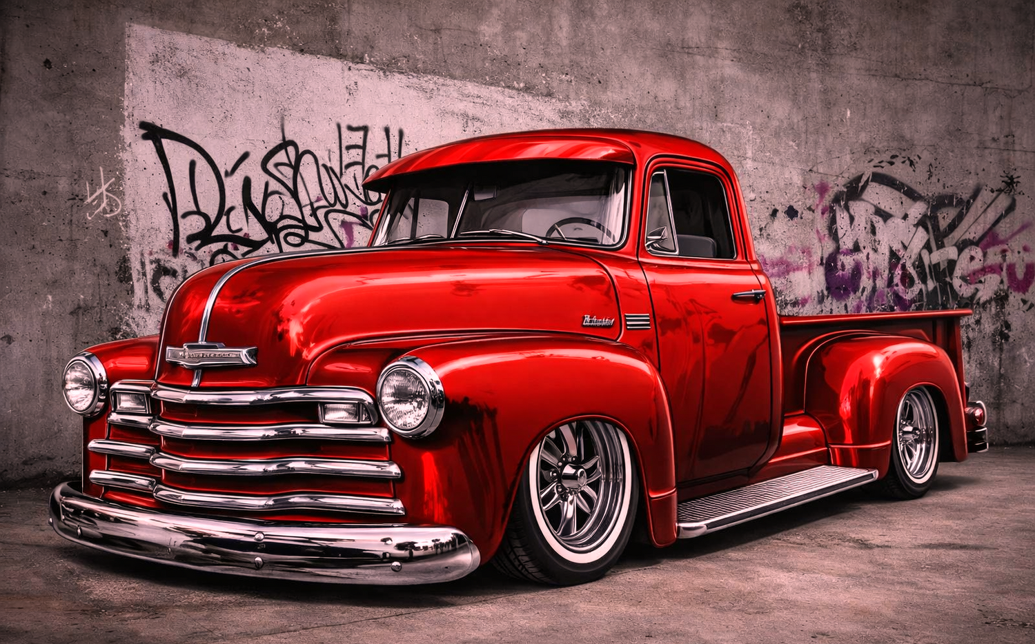 PRÉ-COMMANDE / Peinture diamant 5D - Haute Gamme - Voiture pickup rouge - Univers RcLoisirs
