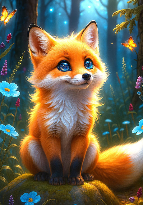 PRÉ-COMMANDE / Peinture diamant 5D - Haute Gamme - Yeux du renard - Univers RcLoisirs