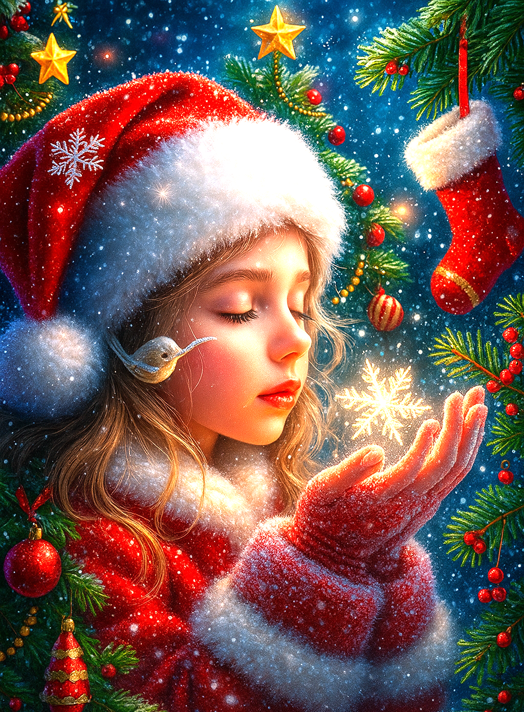 PRÉ-COMMANDE / Peinture diamant 5D Haute Gamme – Flocons - Collection Noël d'antan - Univers RcLoisirs