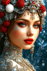 PRÉ-COMMANDE / Peinture diamant 5D Haute Gamme – Princesse Noël - Collection Noël d'antan - Univers RcLoisirs