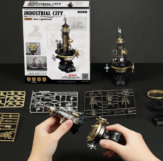 Phare Navi Lighthouse mécanique - ROKR CGM01 – Puzzle 3D – Univers RcLoisirs