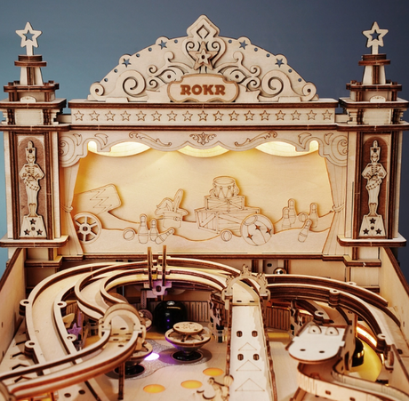 Pin Ball 3D - Flipper mécanique – ROKR EG01 – Modèle en bois 3D – Univers RcLoisirs