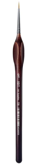 Pinceau micro détail #00000 – pointe fine « pin point » avec poils nylon et manche triangulaire ergonomique – pour acrylique, aquarelle et huile – Univers RcLoisirs