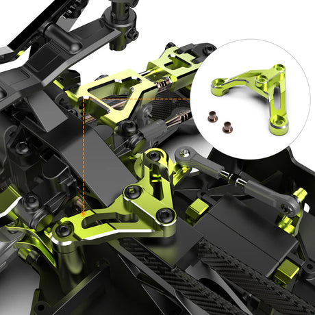 Partie supérieure sauve-servo Rlaarlo R11134, aluminium vert anodisé, remplacement direct, 1 pièce. RZ001, XTS-F10. Univers RcLoisirs.