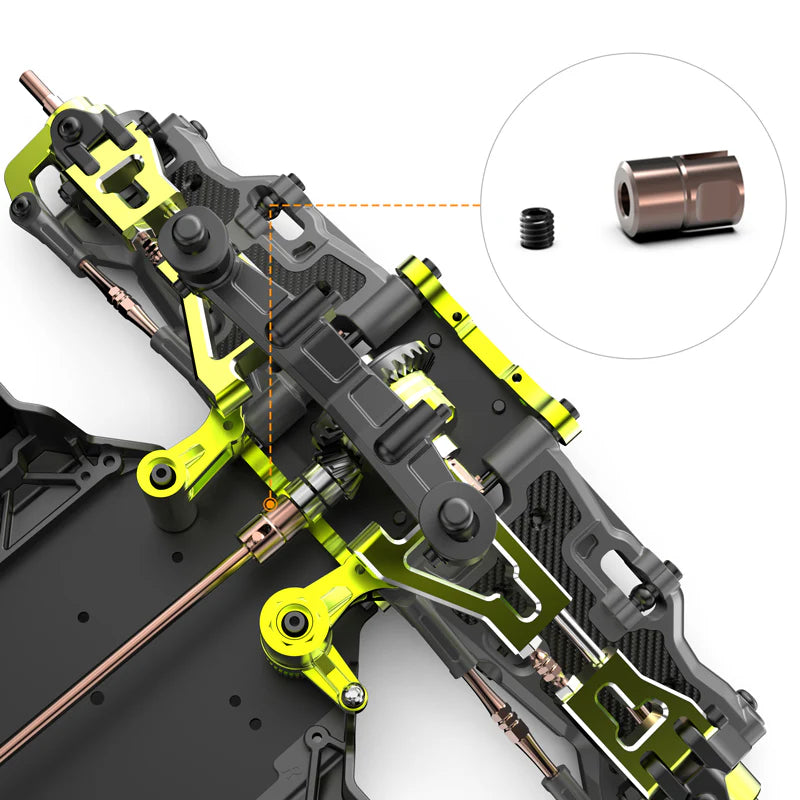 R11147 coupelle arbre entree avant acier S2 Rlaarlo pour transmission RC 1/10 haute resistance - Univers RcLoisirs