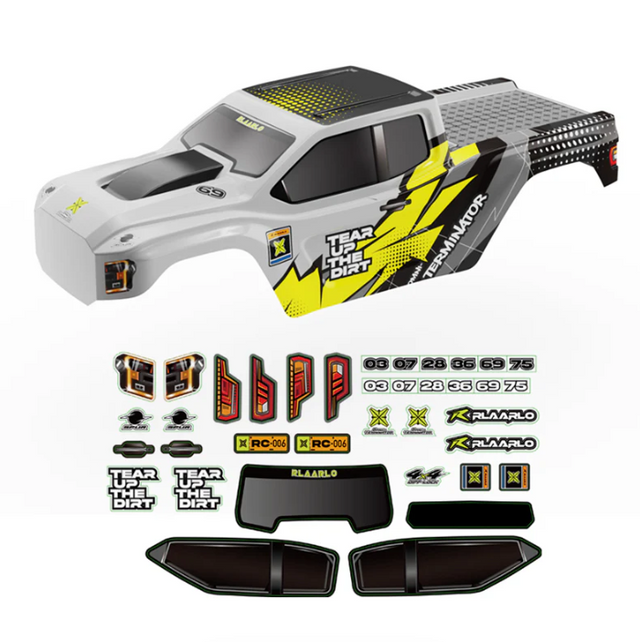 R11163 Carrosserie En Polycarbonate Jaune Et Argent Pour RZ001
