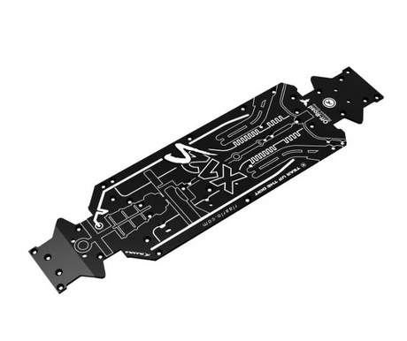 R16105 Rlaarlo plaque chassis en aluminium 6061 epaisseur 2 mm pour X12S Buggy, piece d’origine de remplacement direct. Univers RcLoisirs