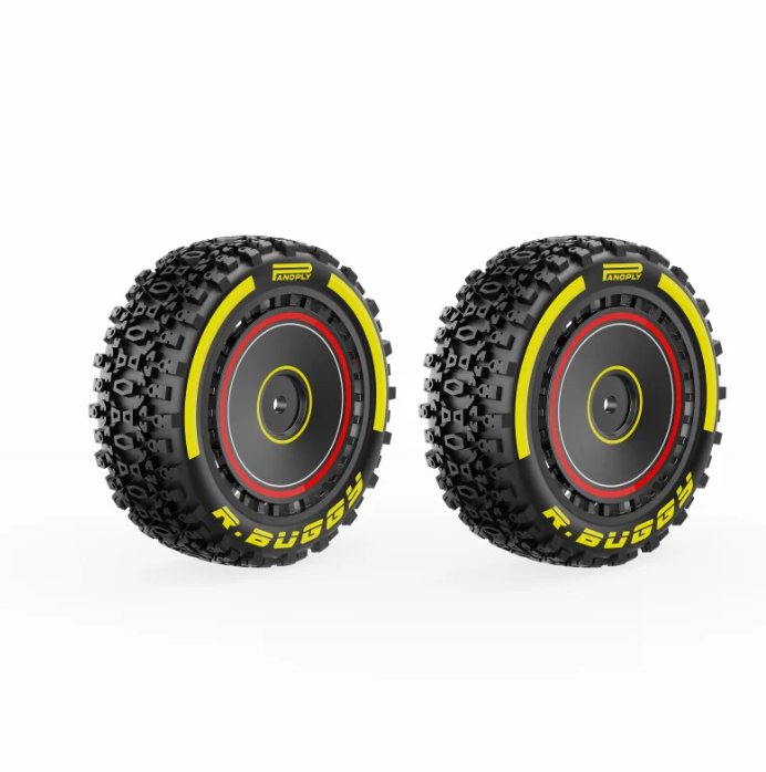 R16125 ensemble de 2 pneus avant rouges officiels Rlaarlo pour X12S. Pièces de remplacement d'origine préassemblées conçues pour restaurer les performances et l'apparence du véhicule.