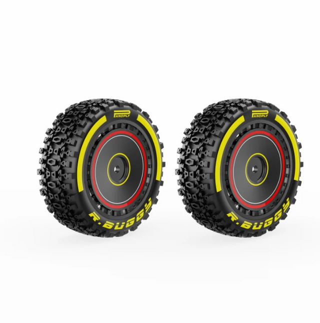 R16125 ensemble de 2 pneus avant rouges officiels Rlaarlo pour X12S. Pièces de remplacement d'origine préassemblées conçues pour restaurer les performances et l'apparence du véhicule.
