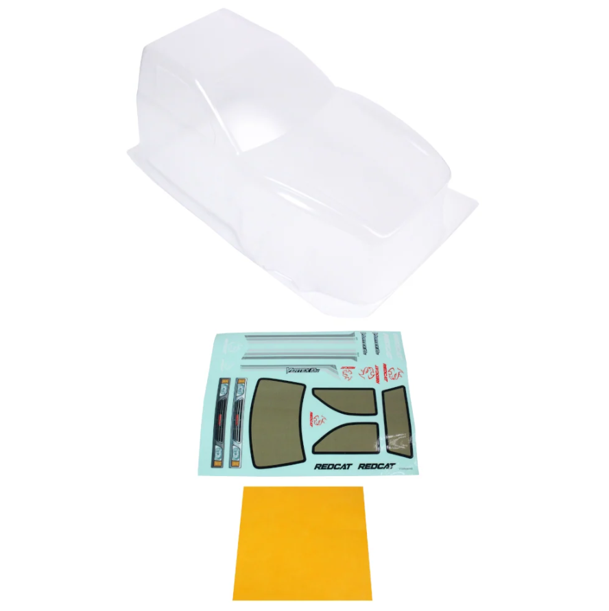 RER43623 carrosserie transparente Redcat Racing Low Profile 10W pour supports de carrosserie a clips. Non compatible avec les supports RTR sans clips.