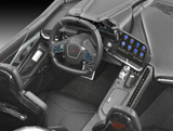 Revell 07714 – Corvette C8 Coupé – maquette 1/25 Niveau 3, 144 pièces, moteur central détaillé