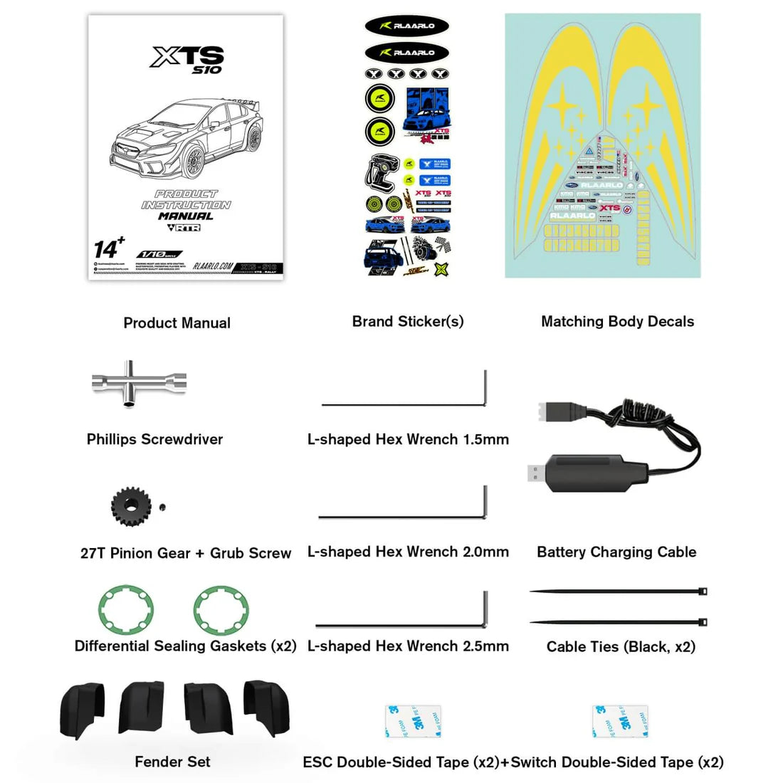 RLAARLO XTS-F10 – Rallye RC 1/10 Brushless 4WD Fibre de carbone – RTR – Univers RcLoisirs
