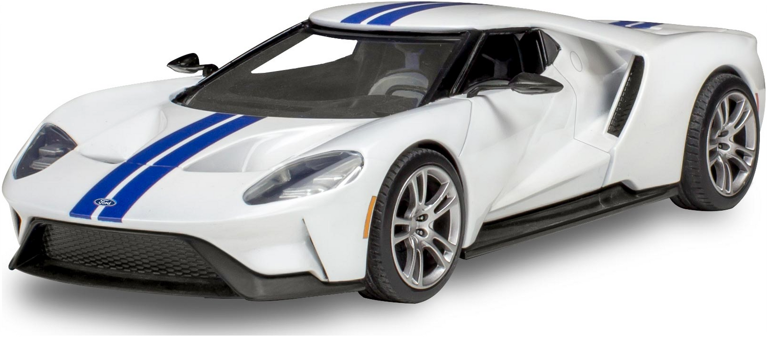 Revell 851235 / 85-1235 – Ford GT 2017 – maquette 1/24 Easy-Click, pièces pré-colorées, intérieur détaillé, roues rotatives