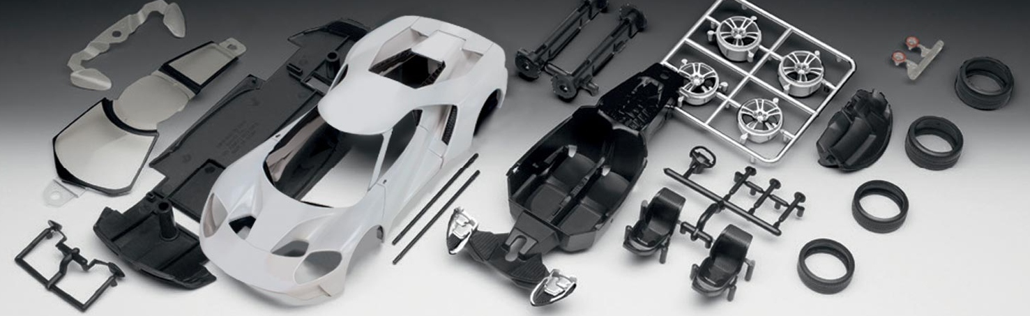 Revell 851235 / 85-1235 – Ford GT 2017 – maquette 1/24 Easy-Click, pièces pré-colorées, intérieur détaillé, roues rotatives