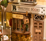 Rolife Sunshine Town (TGB02) – Book Nook miniature à assembler. Taille montée env. 18,5×10×24,2 cm, kit créatif décoratif avec éclairage.