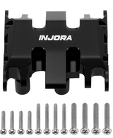 SCX30-06BK plaque de protection aluminium INJORA pour AXIAL SCX30 avec construction CNC anodisée noire offrant protection et durabilité chez Univers RcLoisirs