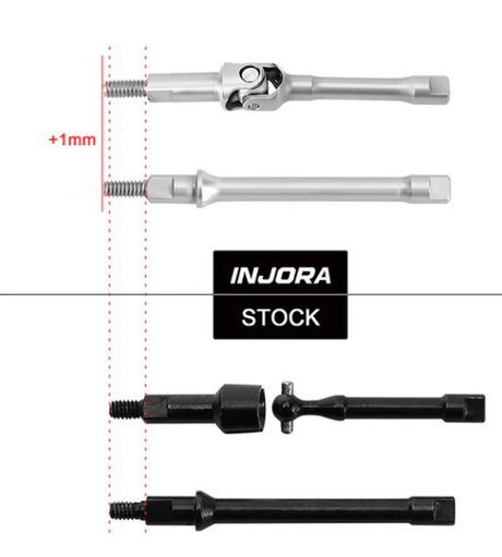 SCX30-13FR Arbres CVD acier inoxydable avant et arrière SCX30 (lot complet) - Univers RcLoisirs
