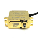 SEHREEFS179 servo REEFS RC 1100 Smart Brass Edition brushless programmable, couple jusqu'a 79,2 kg-cm, boitier en laiton, engrenages acier, sortie 25T et compatibilite REEFS LINK.