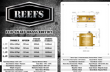 SEHREEFS179 servo REEFS RC 1100 Smart Brass Edition brushless programmable, couple jusqu'a 79,2 kg-cm, boitier en laiton, engrenages acier, sortie 25T et compatibilite REEFS LINK.