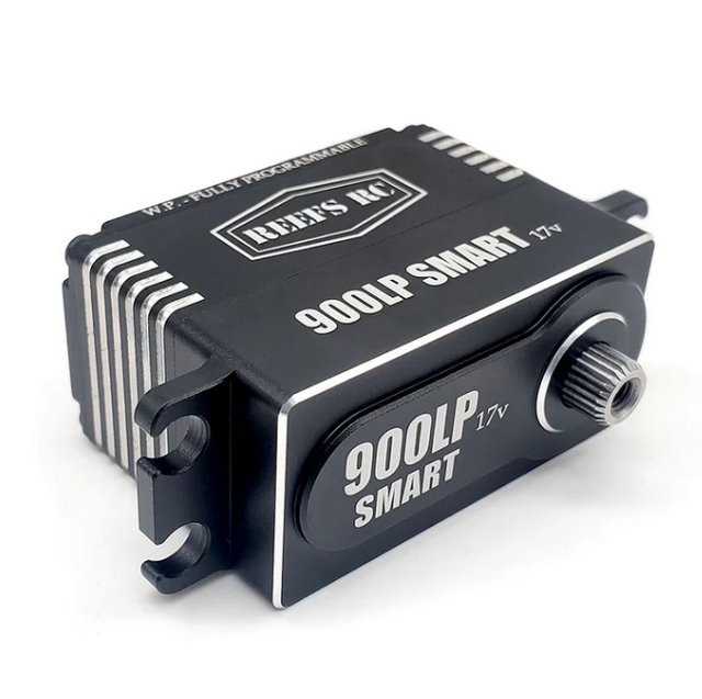 SEHREEFS186 servo REEFS RC 900LP SMART brushless Low Profile Direct Power 17V, couple jusqu'a 66 kg-cm, engrenages acier, boitier aluminium CNC, protection IP67 et programmation REEFS LINK.