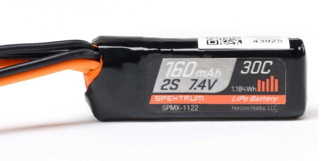 SPMX-1122 – 7.4V 160mAh 2S 30C LiPo Battery (PH2.0 connector)