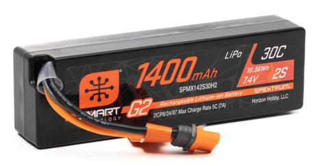 SPMX142S30H2 – Batterie LiPo Smart G2 7.4 V 1400 mAh 2S 30C IC2 pour modélisme RC – Univers RcLoisirs