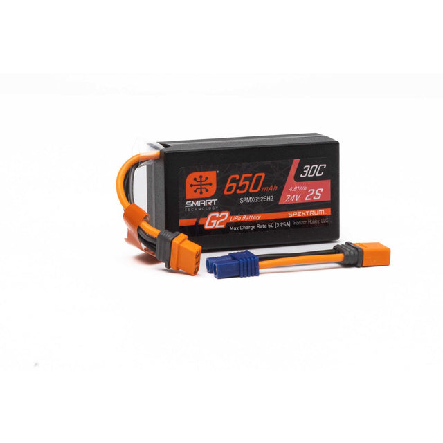 SPMX652SH2 Spektrum Smart - LiPo 7.4V 650mAh 2S G2 Hardcase – Univers RcLoisirs