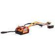SPMXSE1060 contrôleur Spektrum Firma Smart brushless sensored 60A pour crawler 1/10. Compatible LiPo 2S et 3S avec BEC 6 V ou 7,4 V, télémétrie Smart et Drag Brake réglable.