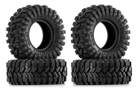 T7014 pneus King Trekker INJORA 35x14mm 0.7 avec composé S5 ultra souple offrant adhérence et traction améliorées pour SCX30 chez Univers RcLoisirs