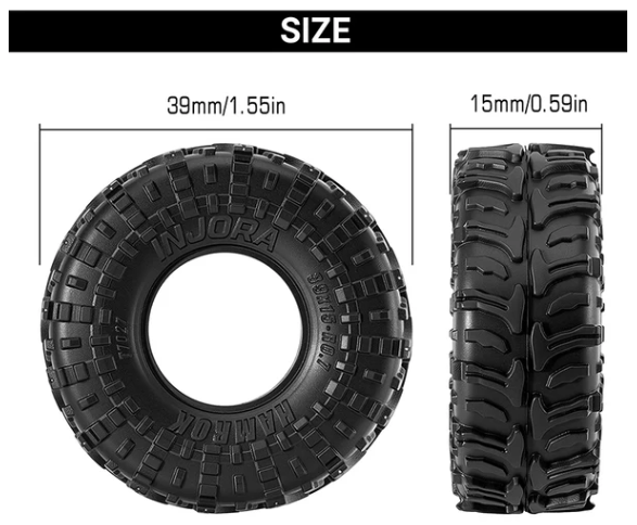 T7027 Pneus HAMROK 0.7 39x15mm SCX30 (lot de 4) - Univers RcLoisirs