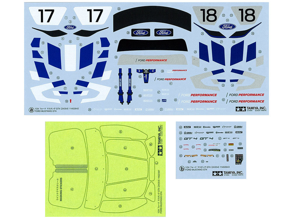 TAMIYA 24354 - Ford Mustang GT4 – Voiture de sport 1/24