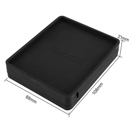 TOOL-69 plateau silicone pliable INJORA 108x88mm avec feuilles magnétiques et compartiments intégrés pour entretien et organisation RC chez Univers RcLoisirs