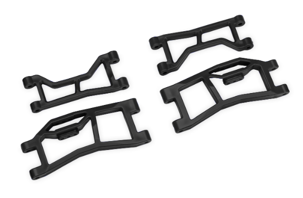 TRA10727-BLK – Bras de suspension arrière (haut & bas) WideMaxx HD (Rear Upper & Lower HD Suspension Arms) – Univers RcLoisirs
