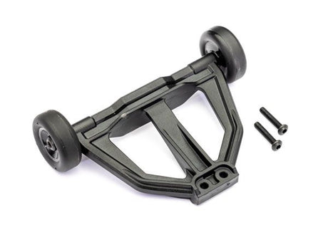 TRA10776-BLK barre anticabrage officielle Traxxas entièrement assemblée en composite haute résistance. Réduit les wheelies excessifs, absorbe les impacts et sert de poignée de transport pour les modèles Mini Maxx et Mini XRT.