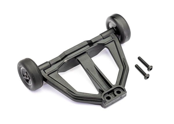 TRA10776-BLK barre anticabrage officielle Traxxas entièrement assemblée en composite haute résistance. Réduit les wheelies excessifs, absorbe les impacts et sert de poignée de transport pour les modèles Mini Maxx et Mini XRT.