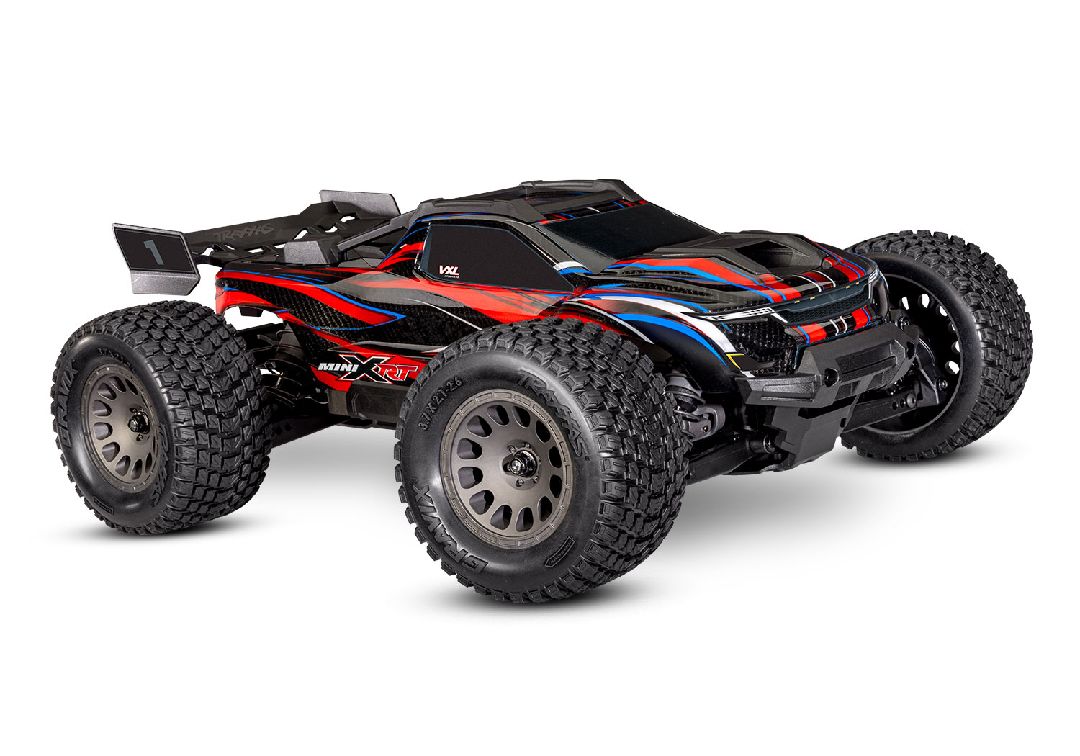 Traxxas Mini XRT VXL-3S réf. 108076-1 – Monster Truck 1/16 RTR 4WD brushless – Univers RcLoisirs. Véhicule radiocommandé tout-terrain robuste avec châssis renforcé, suspension à huile, pneus tout-terrain, design agressif et prêt-à-rouler (RTR). Hobby RC puissant et rapide pour passionnés de sport mécanique, franchissement, course et pilotage RC.